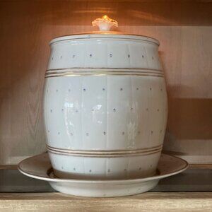 250 Year Old, Antique, Porcelain, German, KPM Rococo Soup Tureen 3 Pc Barrel